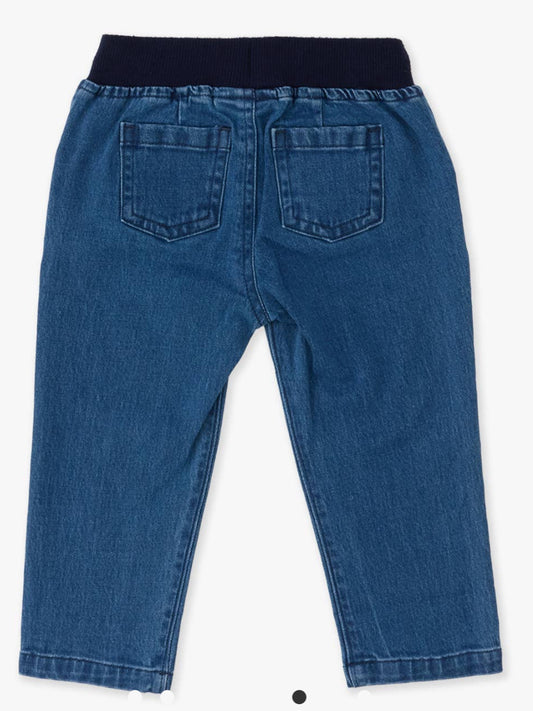 Boys Medium Wash Stretch Denim Pull On