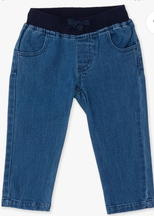 Boys Medium Wash Stretch Denim Pull On