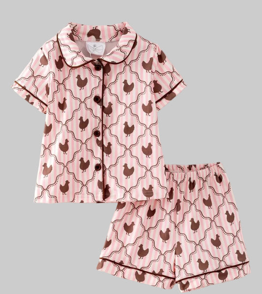 Pink Chicken Coop Pjs